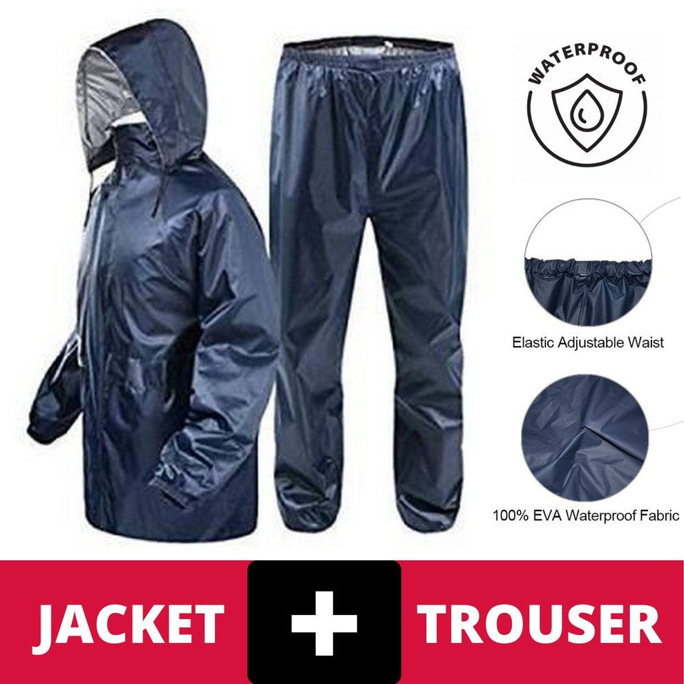 “Waterproof Rain Suit, Lightweight Jacket & Pant Set for Outdoor, Hiking & Camping”