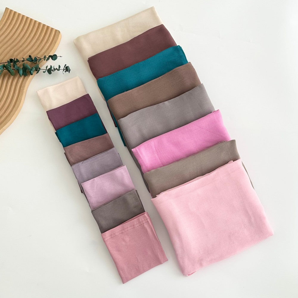 Custom 84 Colors Plain Bamboo Modal Hijabs With Matching Premium Jersey Undercap Cotton Modal Scarf Hijab Shawl Muslim Hijab