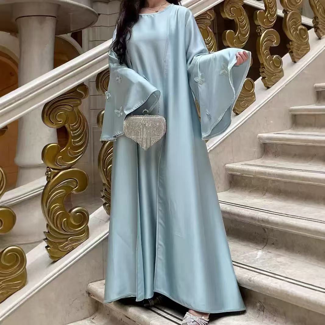 High Quality Breathable Fabric Islamic Turkey EID Ramadan Elegant Cardigan Modest Abaya Muslim