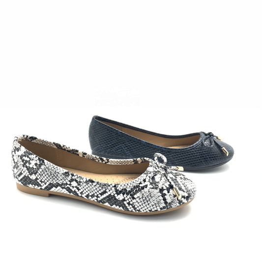 "Women's Snake Print Ballerina Flats – Stylish Brand Shoes for Ladies & Girls"