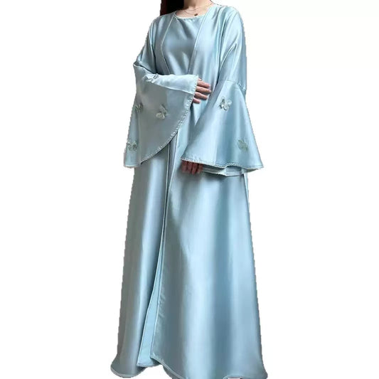 High Quality Breathable Fabric Islamic Turkey EID Ramadan Elegant Cardigan Modest Abaya Muslim