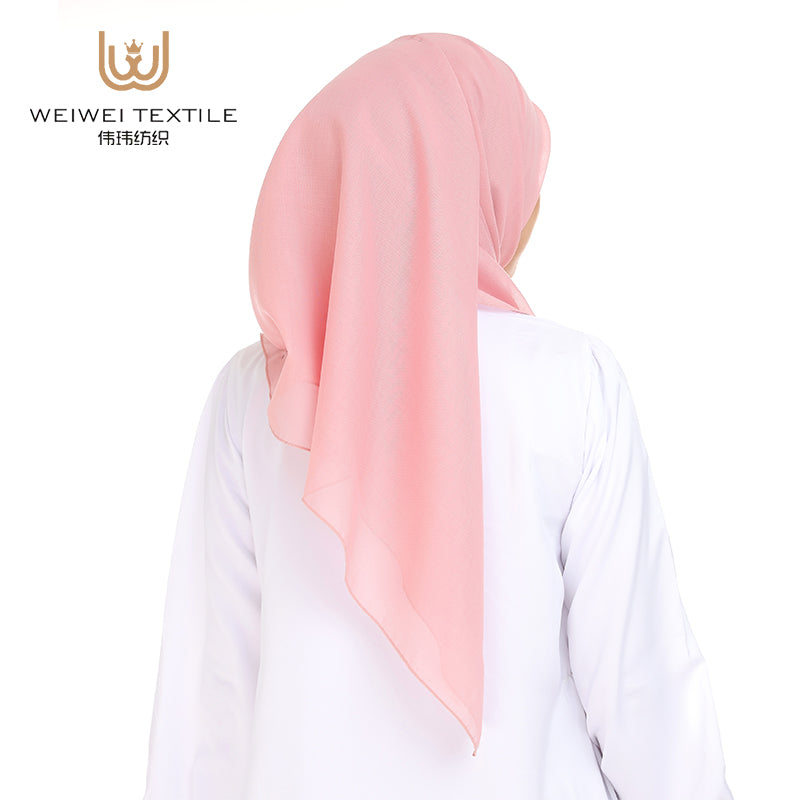 Indonesia Malaysia Popular Voile Fashion Dyed Plain Soild Muslim Hijabs