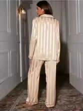 "2-Piece Women's Pajama Set – Long Shirt and Pants Casual Jalabiya Style"