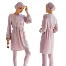 Modest 3-Piece Burkini Swimsuit for Muslim Women – Full Coverage Swimwear"