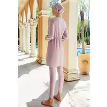 Modest 3-Piece Burkini Swimsuit for Muslim Women – Full Coverage Swimwear"
