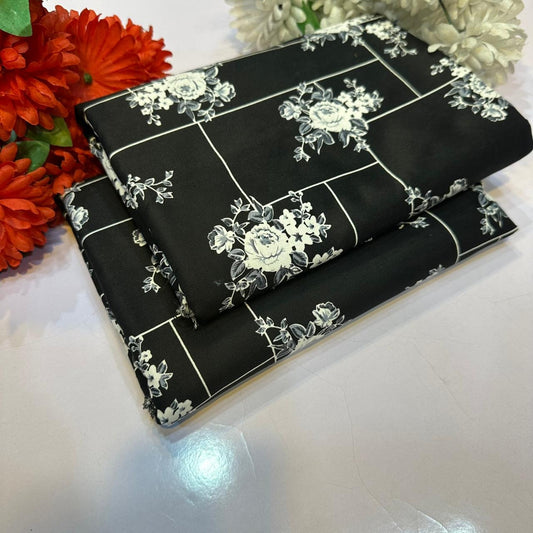 Fashion 33 Digital Print Unstitched Micro Cotton 2 Piece Suit Printed Shirt & Printed Trouser-New Design Trendy Party Wear Dress For Girls